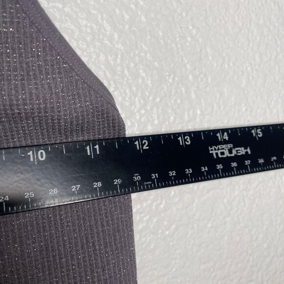 Out From Under Urban Outfitters Womens Top Size L Gray Sparkly Cropped - Picture 5 of 8